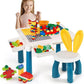 Kids Building Blocks Table With Chair