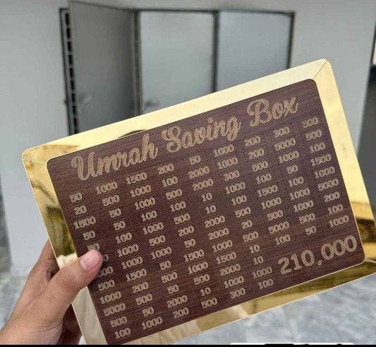 Wooden Umrah Saving Box